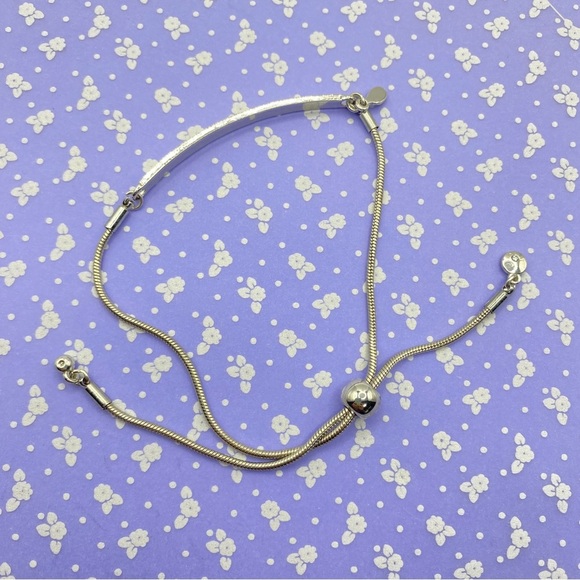 Silver Tone Slider Bracelet - Picture 6 of 7